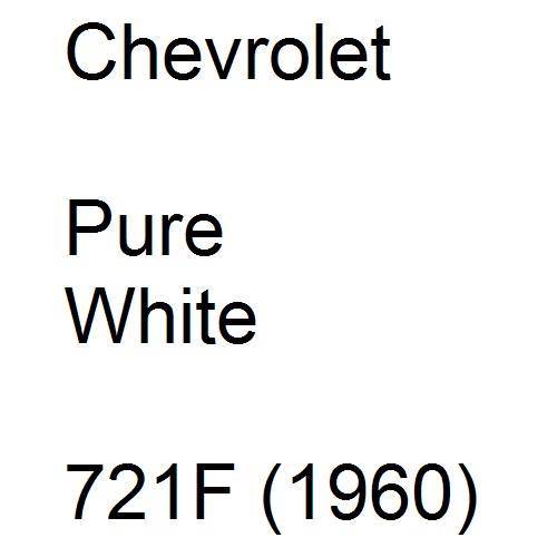 Chevrolet, Pure White, 721F (1960).